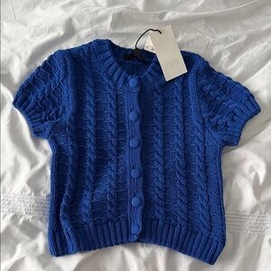 Zara Royal Blue Cable Knit Cardigan